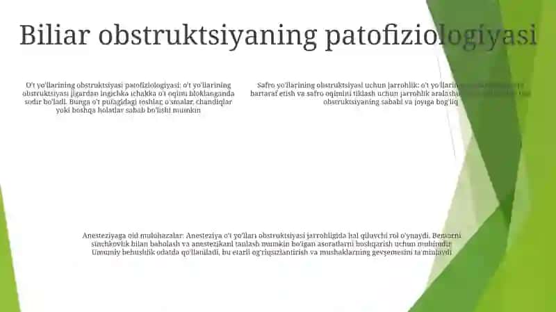 O'T Chiqarish Yullarining Anestiziyalarida Operatsiyalar 4
