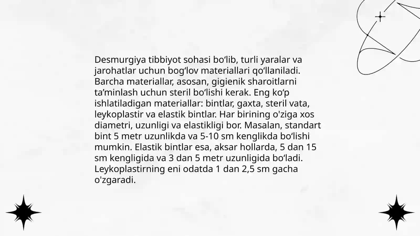 Desmurgiya va jarohatlar 4