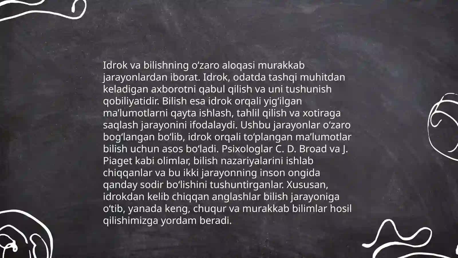 Bilish jarayonlari haqida qisqacha 4