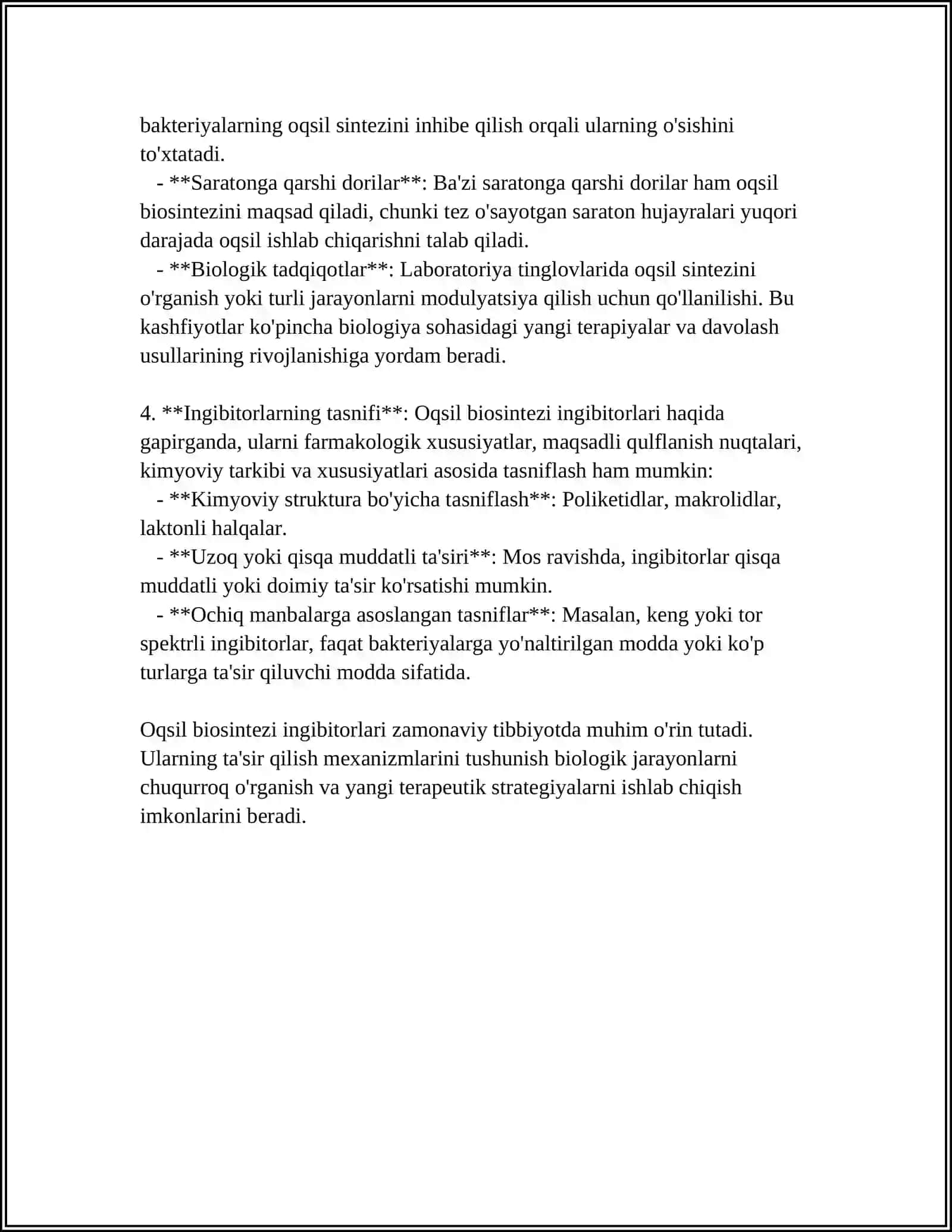 Oqsil biosintezi ingibitorlari 4