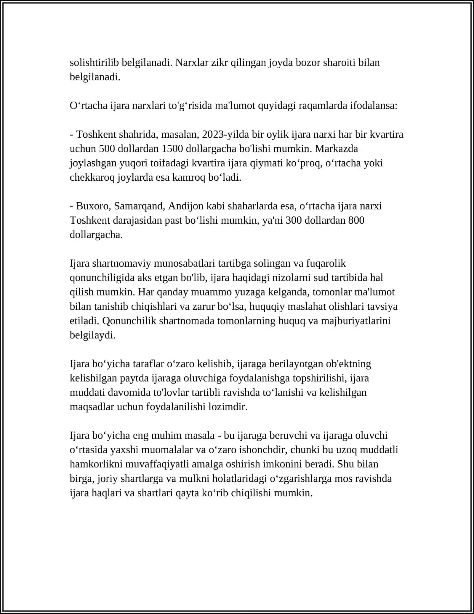IJARA HAQQI VA UNI TO'LASH TARTIBI 4
