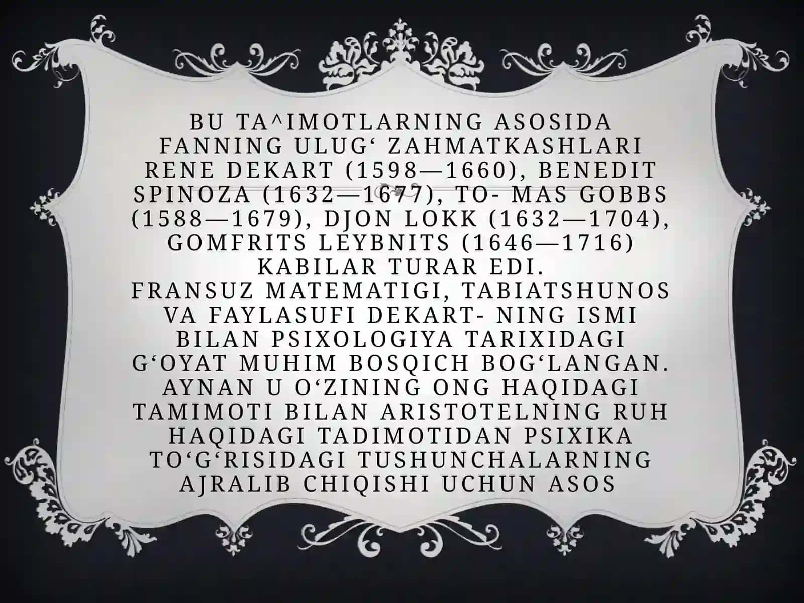 XVII asr Fransuz psixologiyasi 4