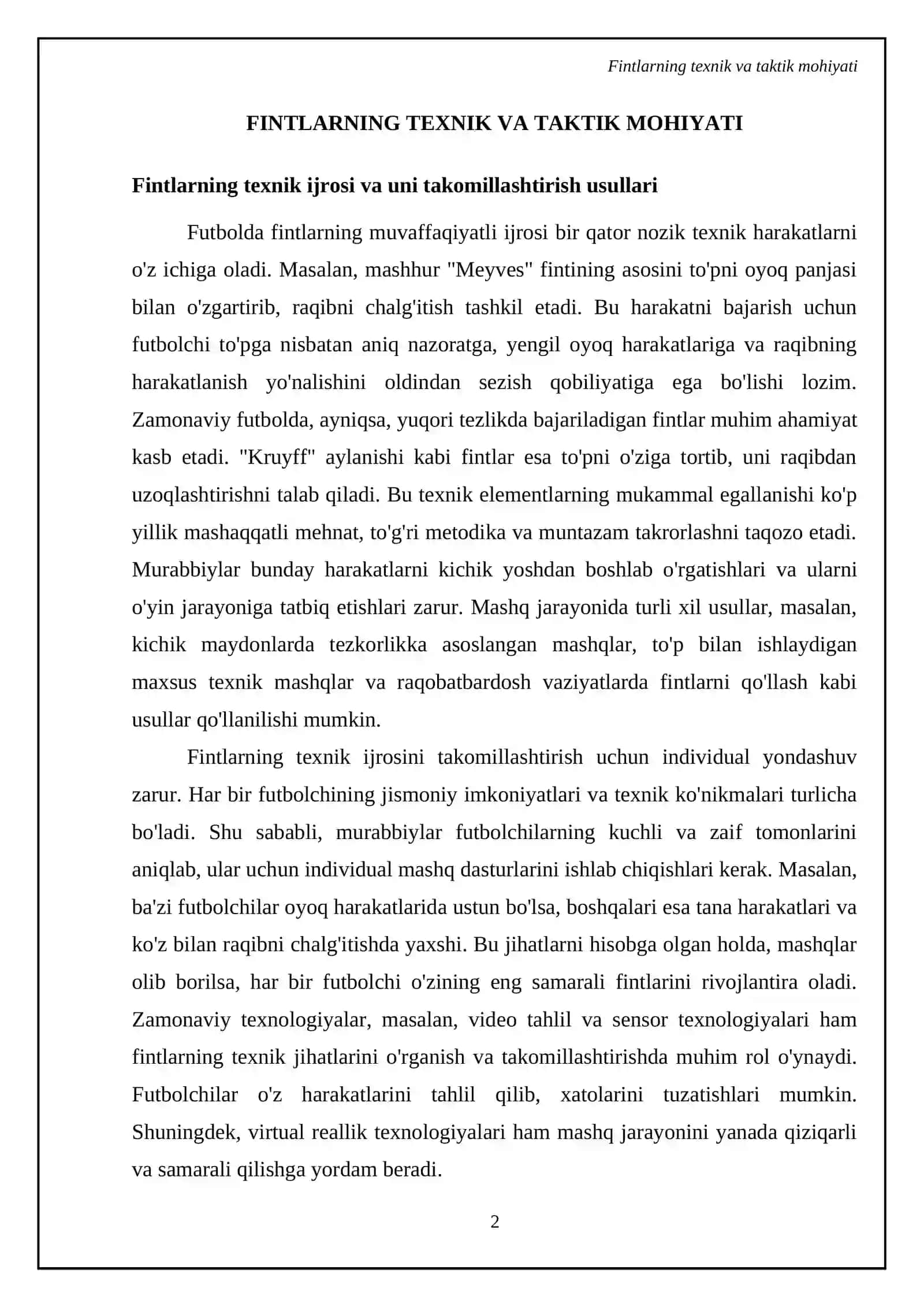 Futbolda aldash harakatlari fintlar 4