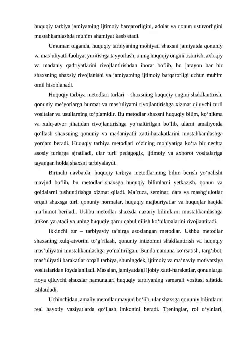 Huquqiy tarbiya metodlari 4
