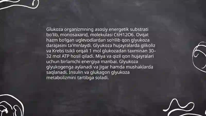 Uglevodlarning biologik roli va asosiy manbalari 4