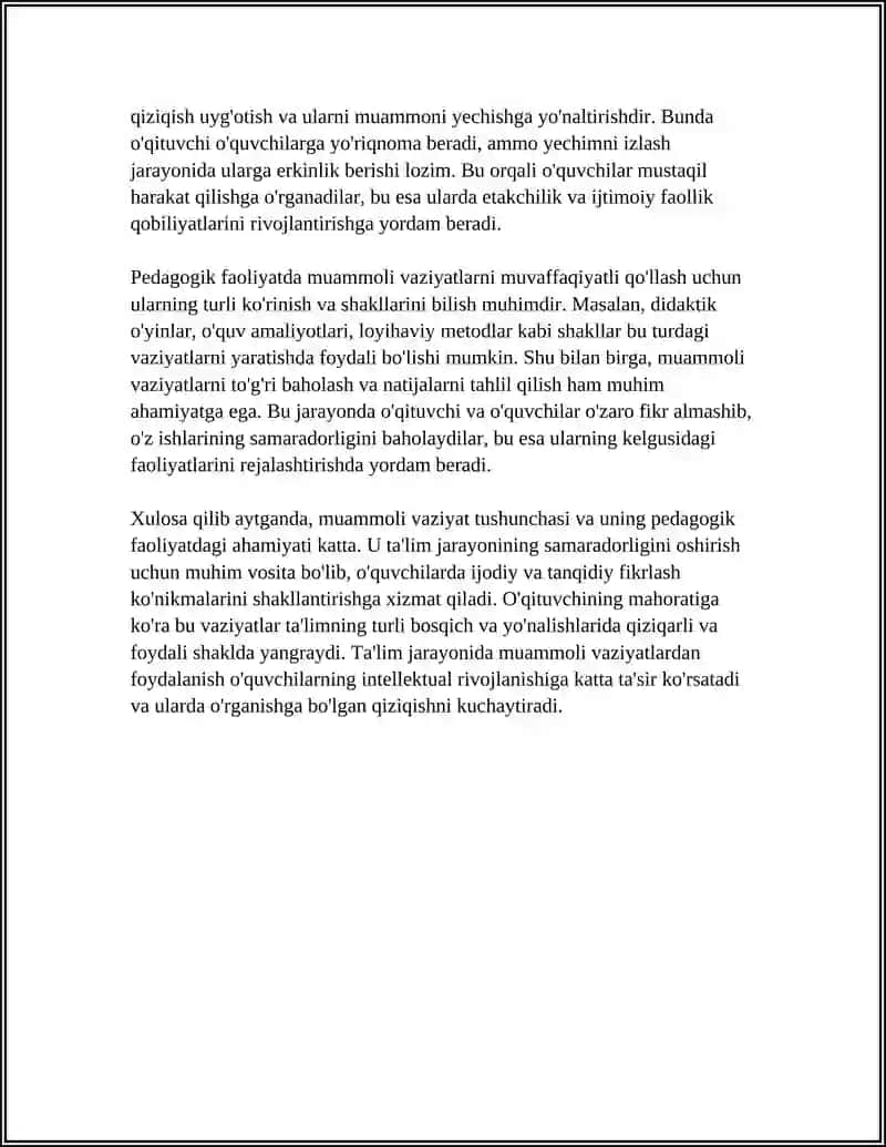 PEDAGOGIK FAOLIYATDA MUAMMOLI VAZIYAT 4