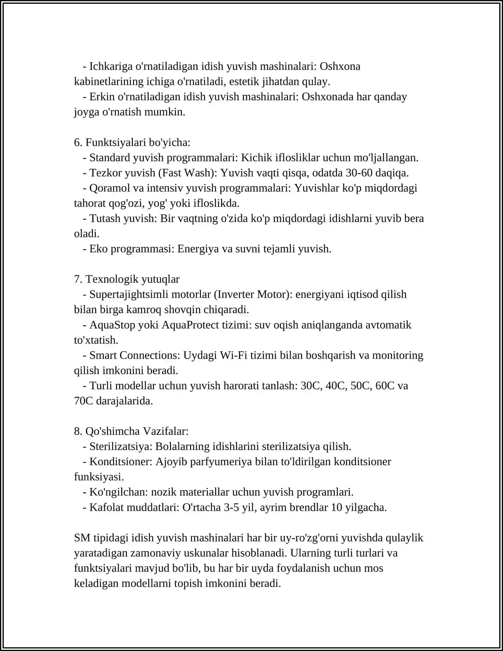 SM TIPIDAGI IDISH YUVISH MASHINALARI 4