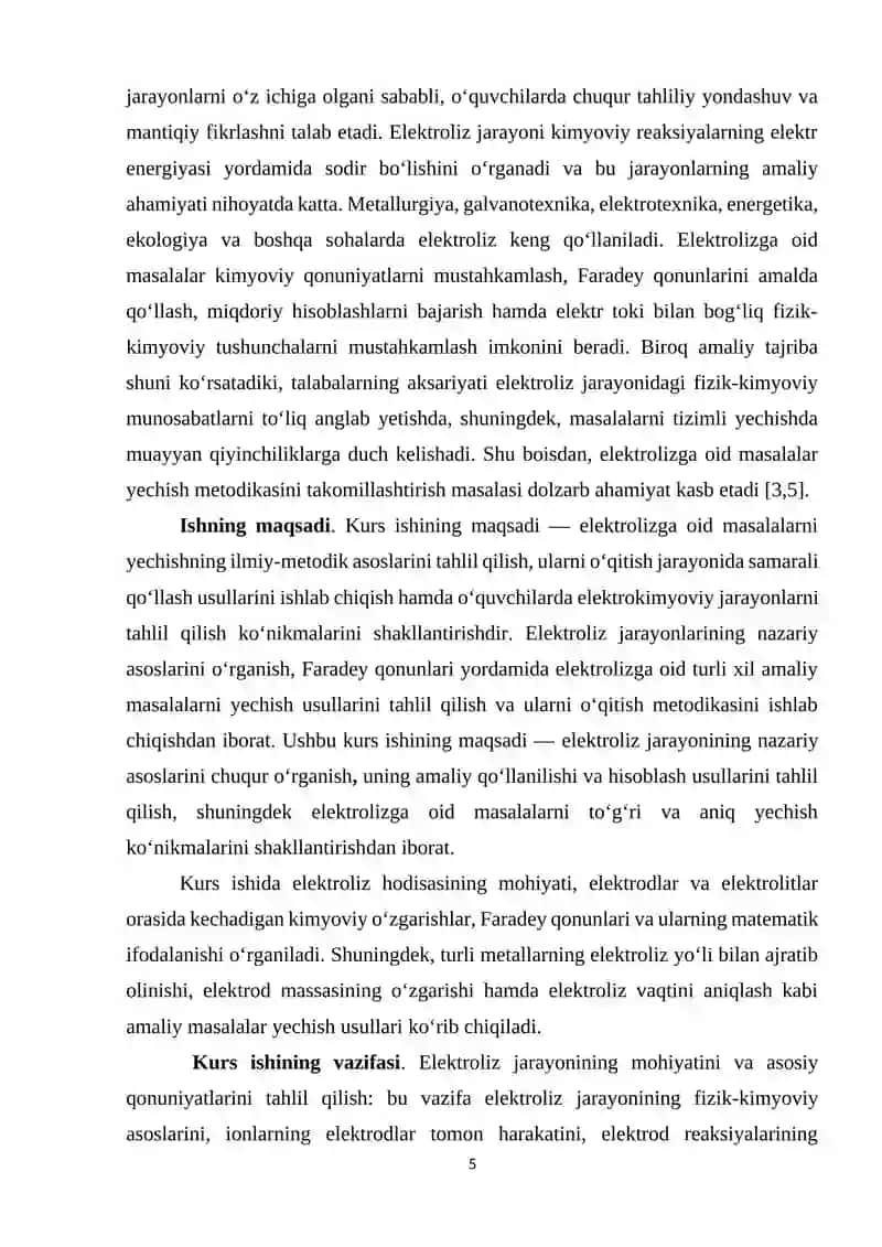 ELEKTROLIZGA OID MASALALAR YECHISH METODIKASI 4
