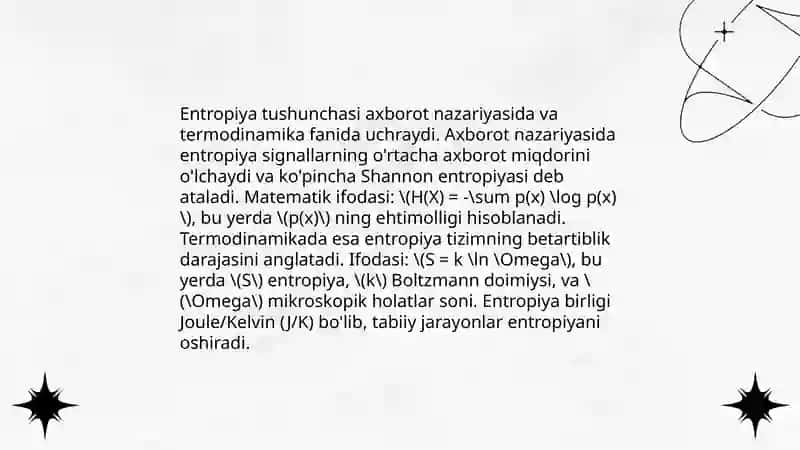 Termodinamikaning 2-Qonuni 4