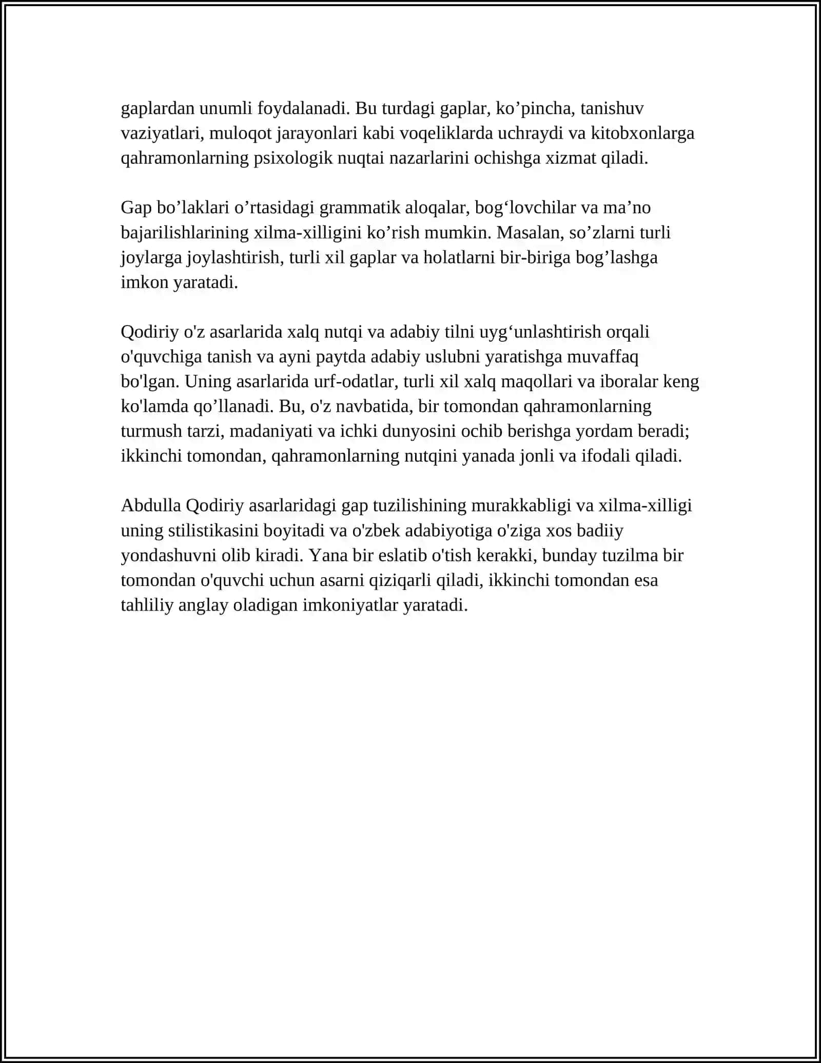 ABDULLA QODIRIY ASARLARIDAGI SINTAKTIK TAHLIL 4