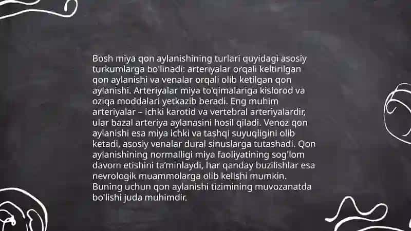 O'tkir bosh miya qon aylanishining buzulishi 4