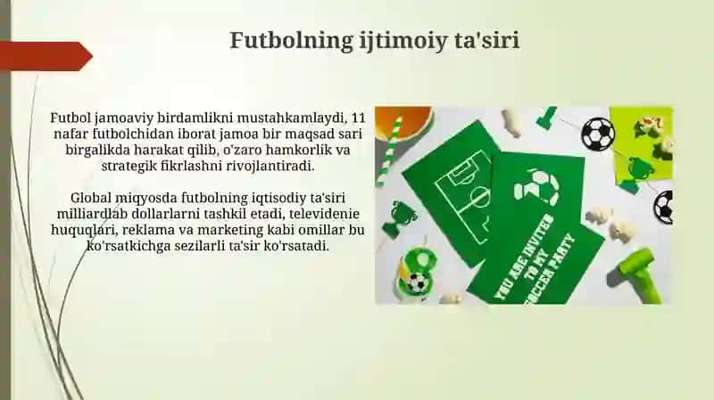 Futbol o'yini haqida 4