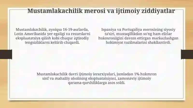 Lotin Amerikasidagi milliy ozodlik harakatlari 4