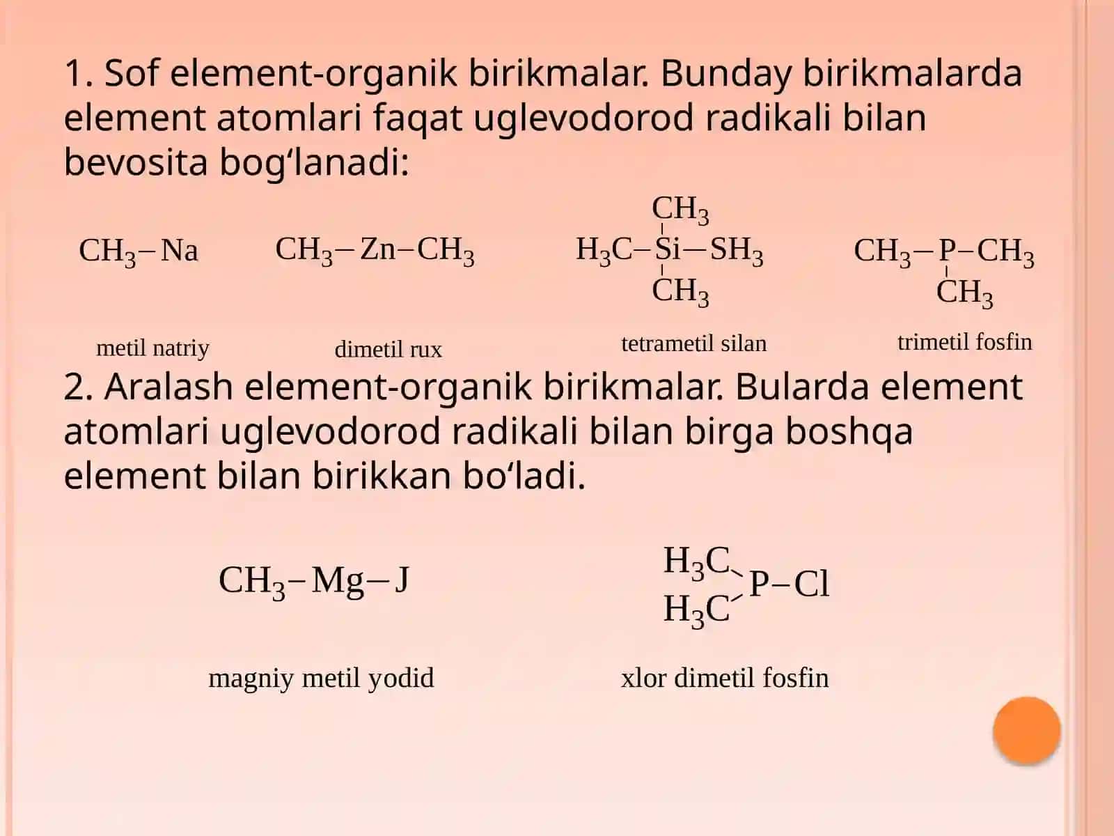 Element-organik birikmalar 4