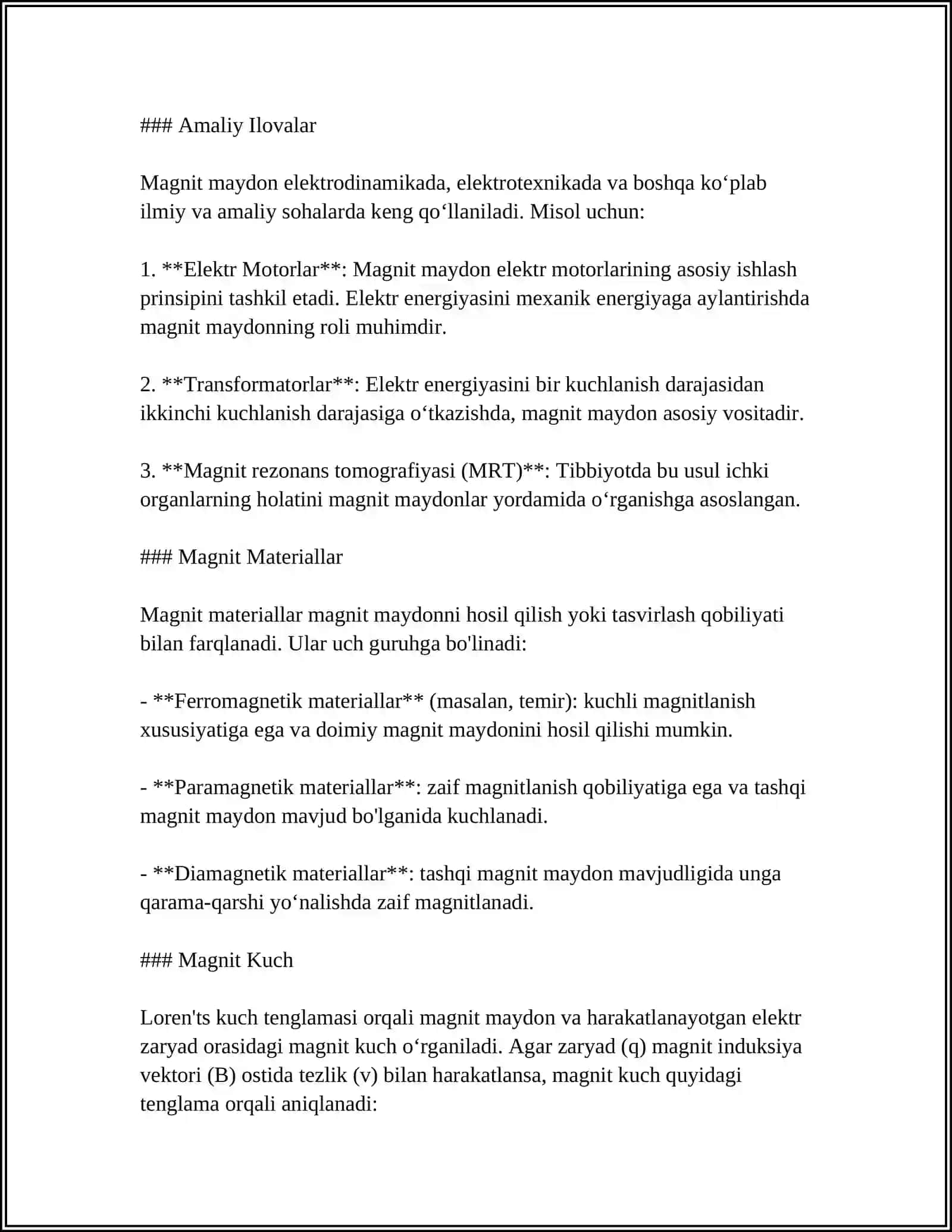 VEKTOR MAYDON INDUKSI VA UNING TADBIQLARI 4
