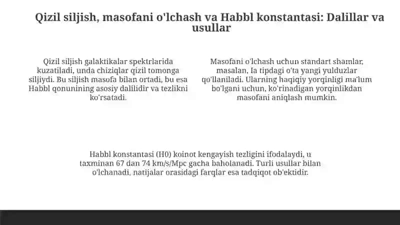 Koinotning kengayishi va Habbl qonuni 4