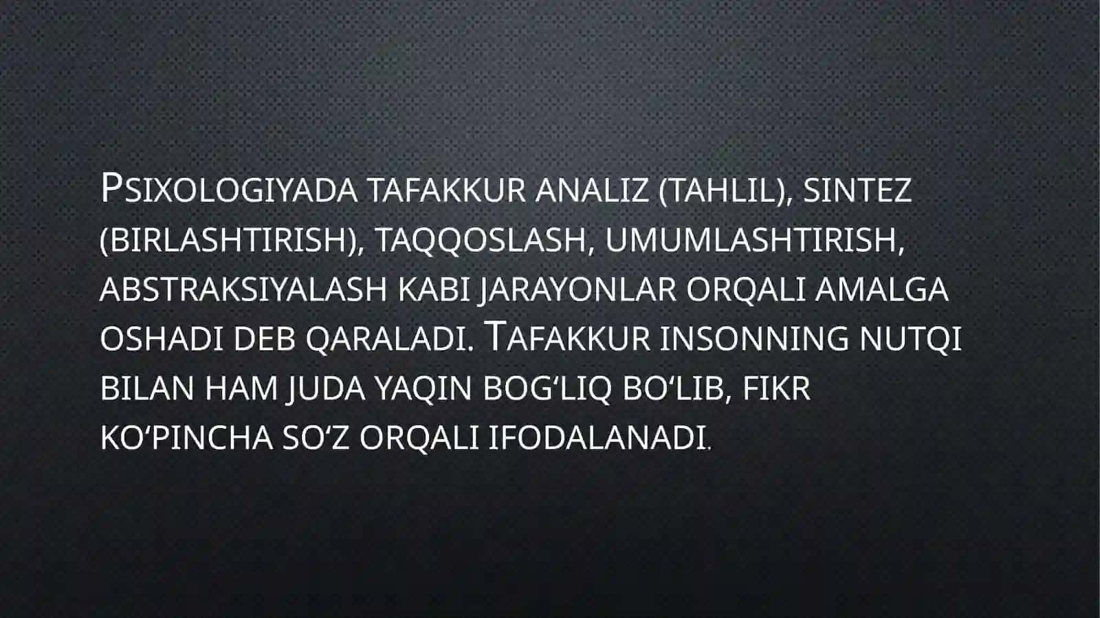 Tafakkur borasida psixologik nazariyalar 4