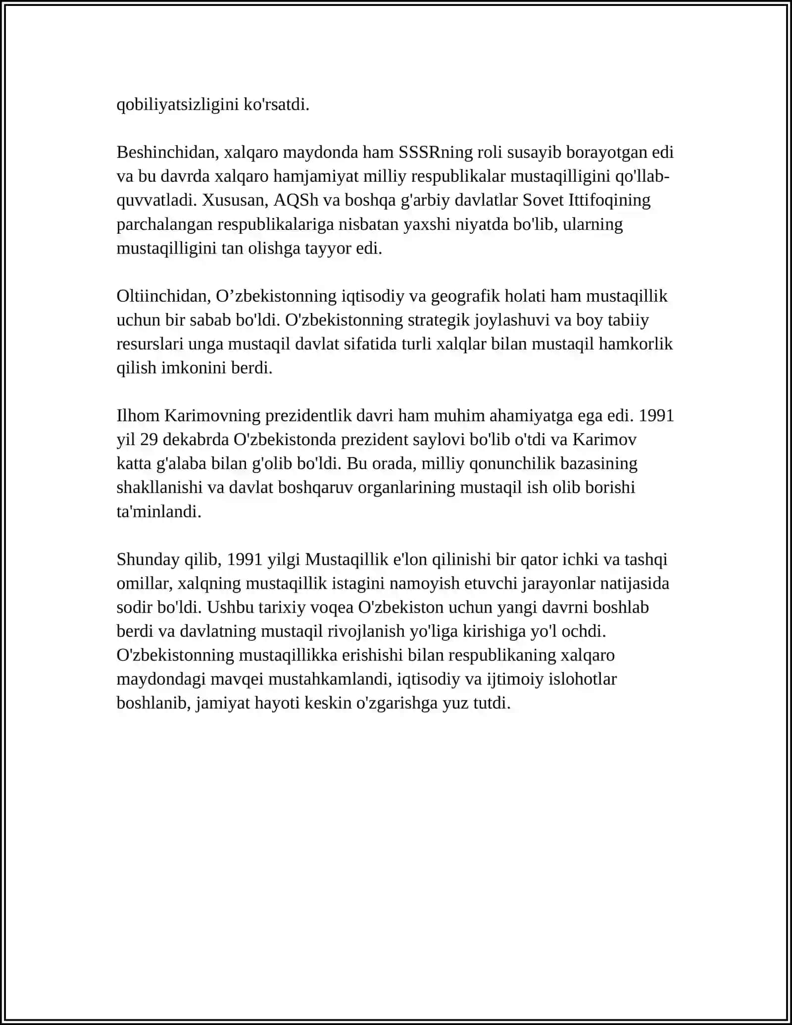 O'zbekistonning ENG YANGI TARIXI 4