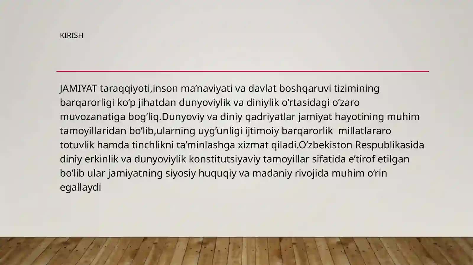 DUNYOVIYLIK VA DINIYLIK 4
