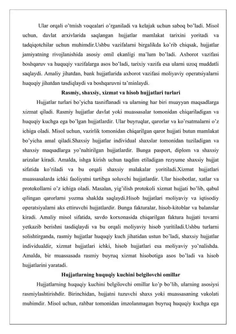 Hujjatlardagi zaruriy qismlar 4
