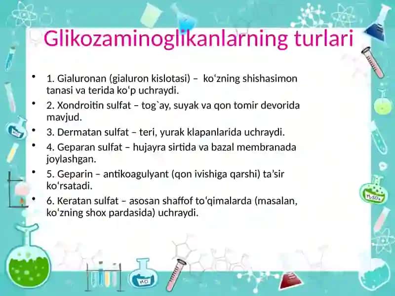 Glikozaminoglikanlar va proteoglikanlar 4