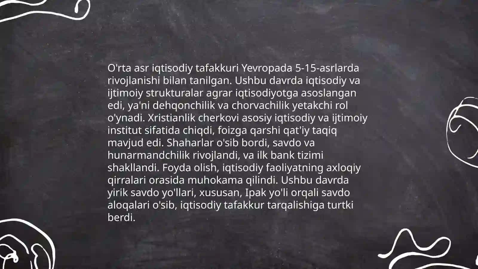 O’rta asr iqtisodiy tafakkuri 4