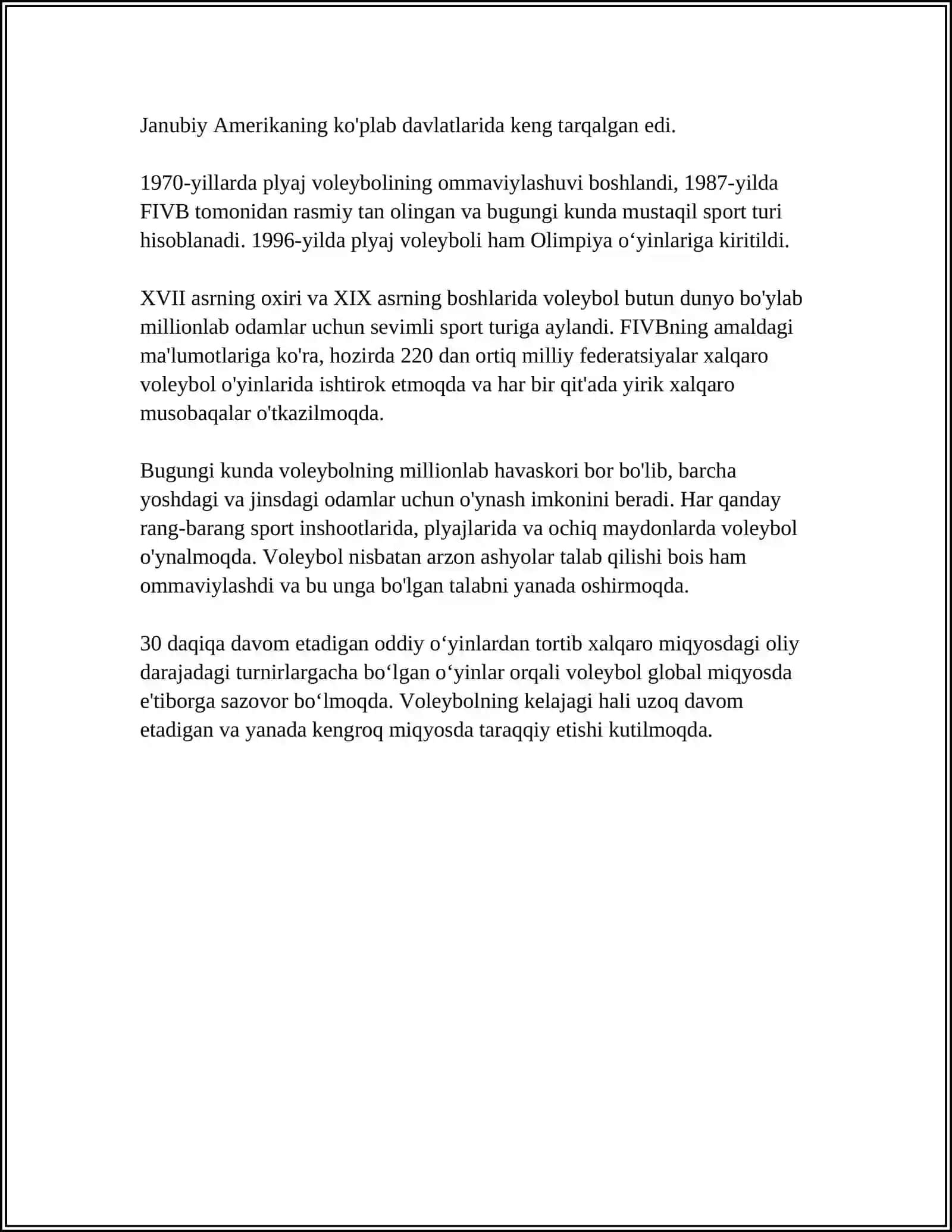 Voleybolning tarixi 4