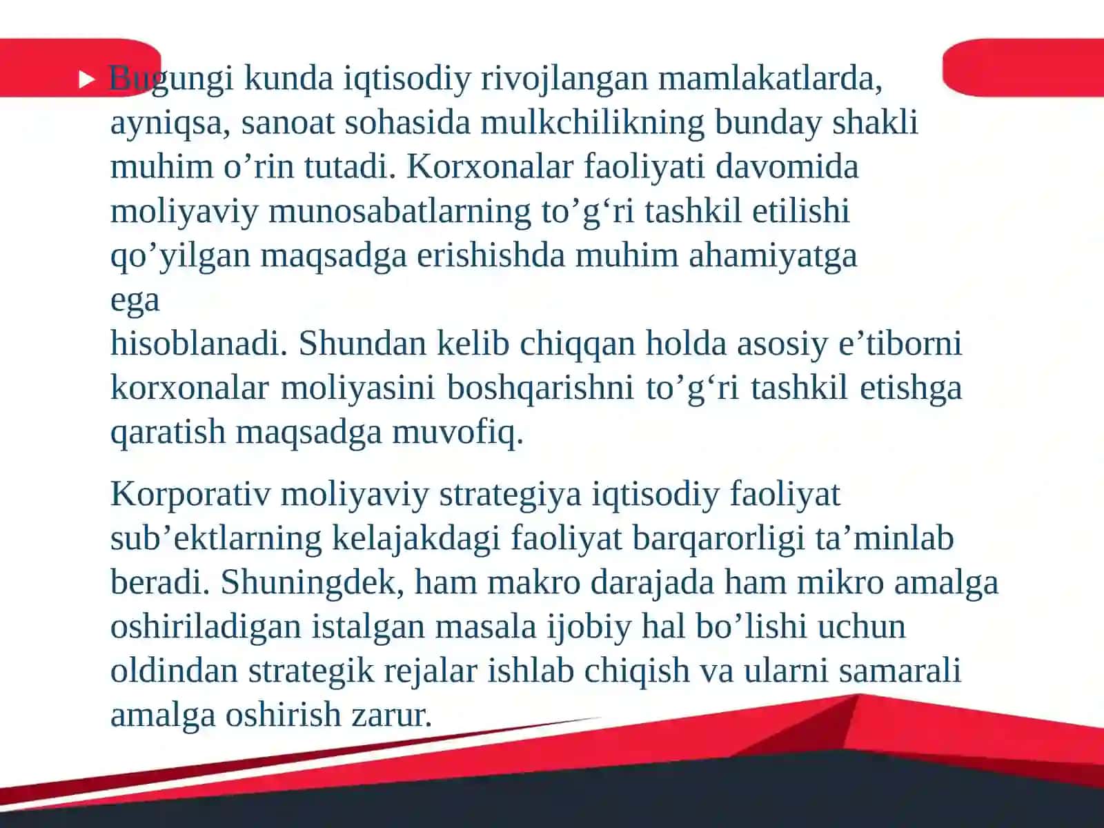 KORPORATIV MOLIYAVIY REJALASHTIRISH 4
