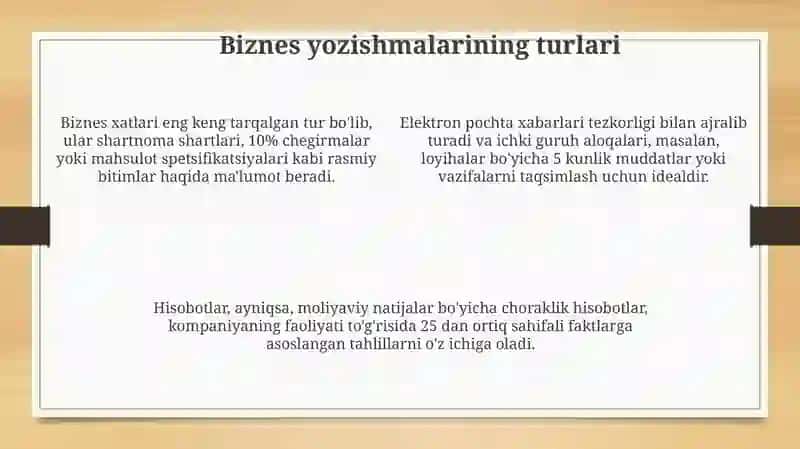 Ish yuritish va xizmat yozishmalari 4