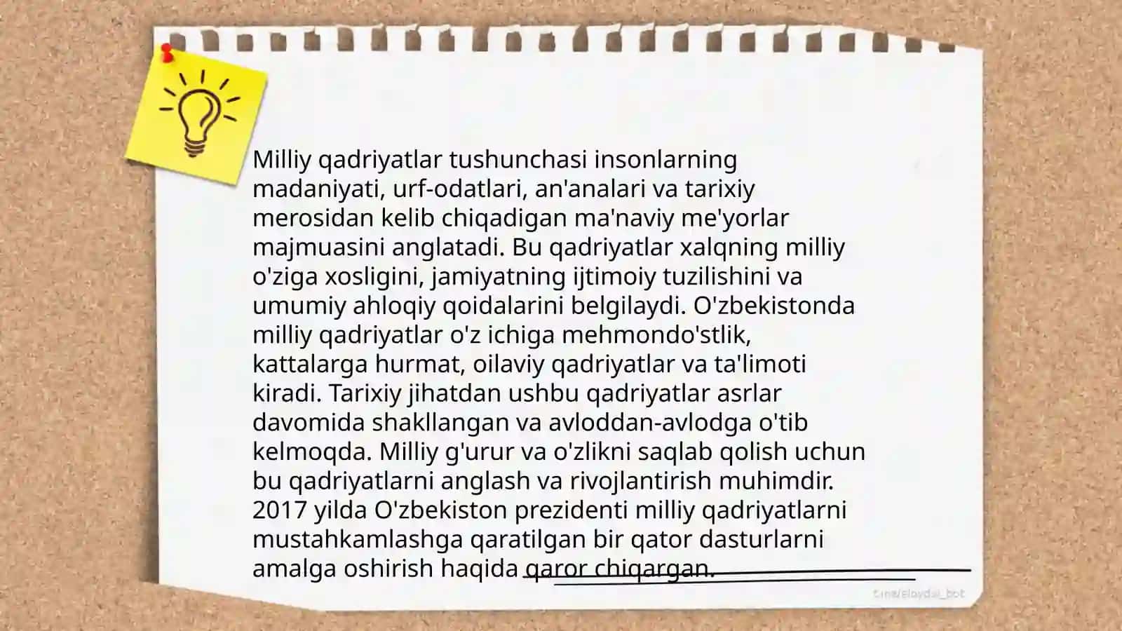 Milliy qadriyatlar ruhida tarbiyalash 4