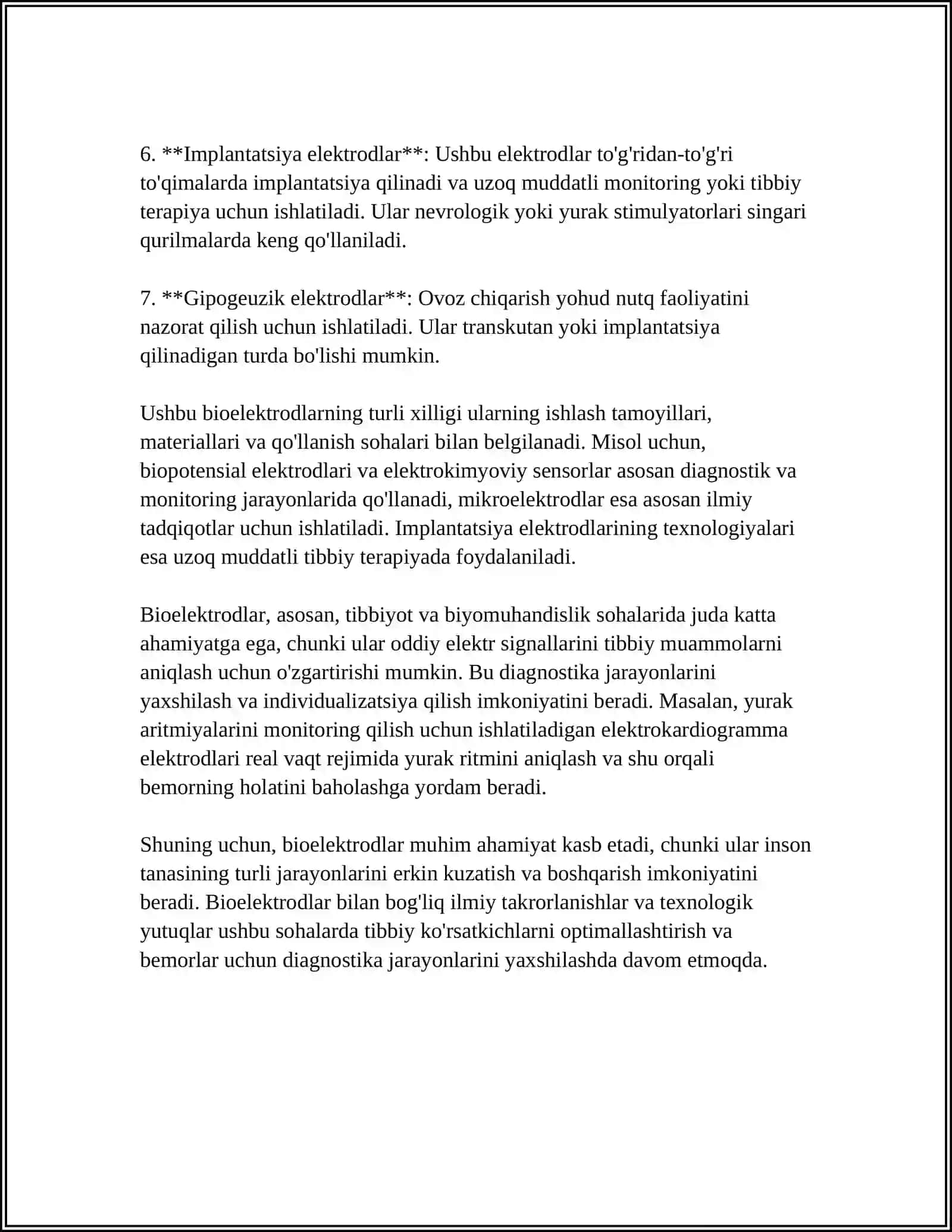 BIOELEKTRODLAR VA ULARNING POTENSIALLARI 4