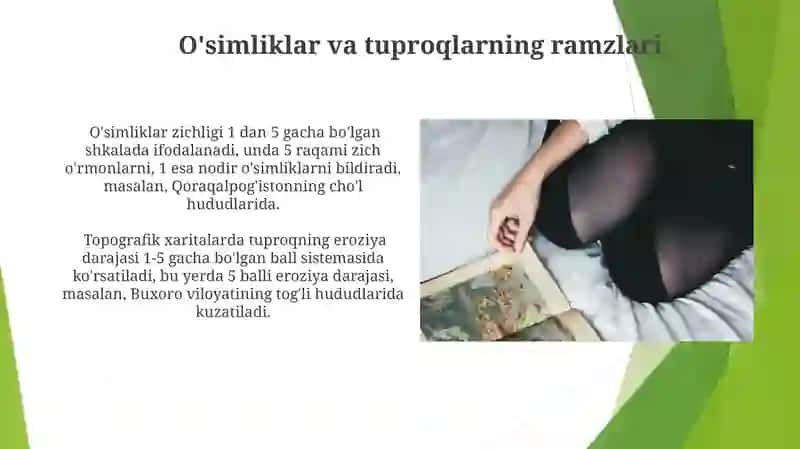 Topografik reja va xaritalarning shartli belgilari 4