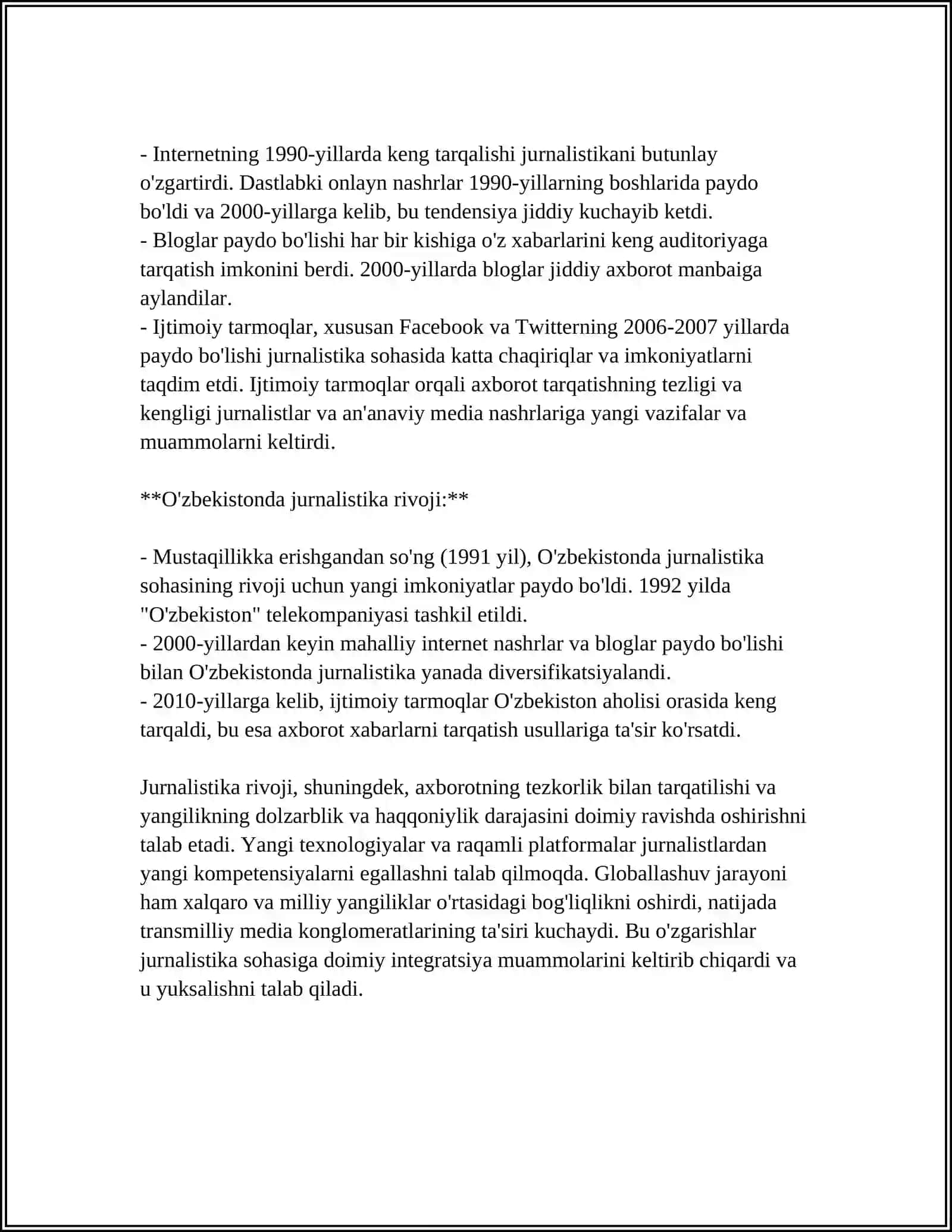 JURNALISTIKA VA UNING JAMIYATDAGI OʻRNI 4