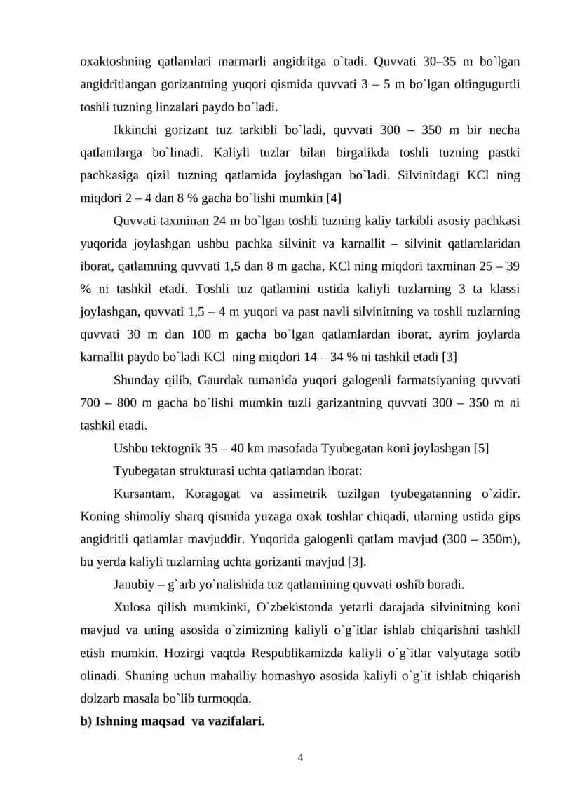 Kaliy xloridni silvinitlardan flotatsiya usulida ajratib olish 4