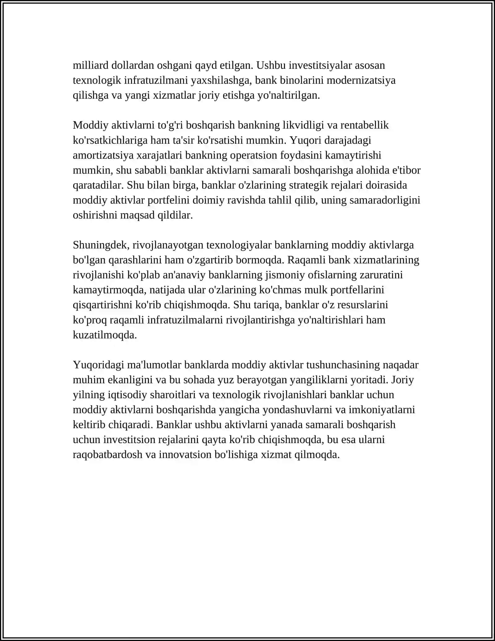 BANKLARDA MODDIY VA NOMODDIY AKTIVLAR HISOBI 4