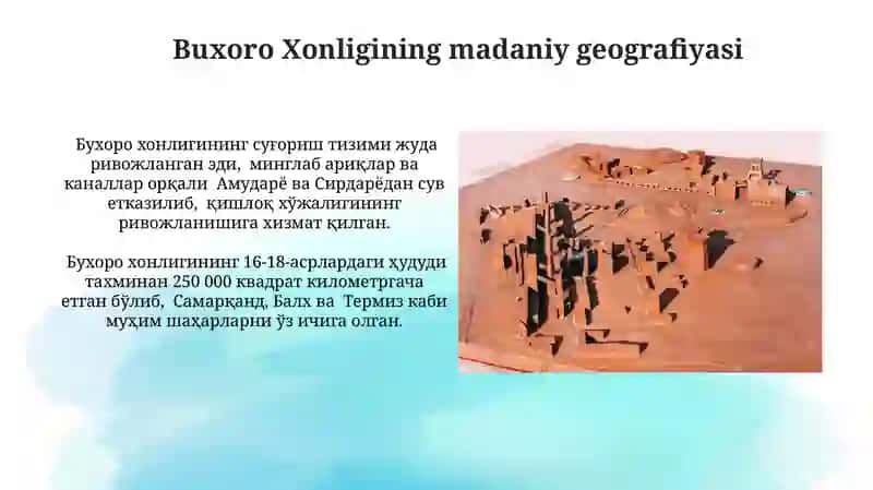 Buxoro xonligining tarixiy geografiyasi 4