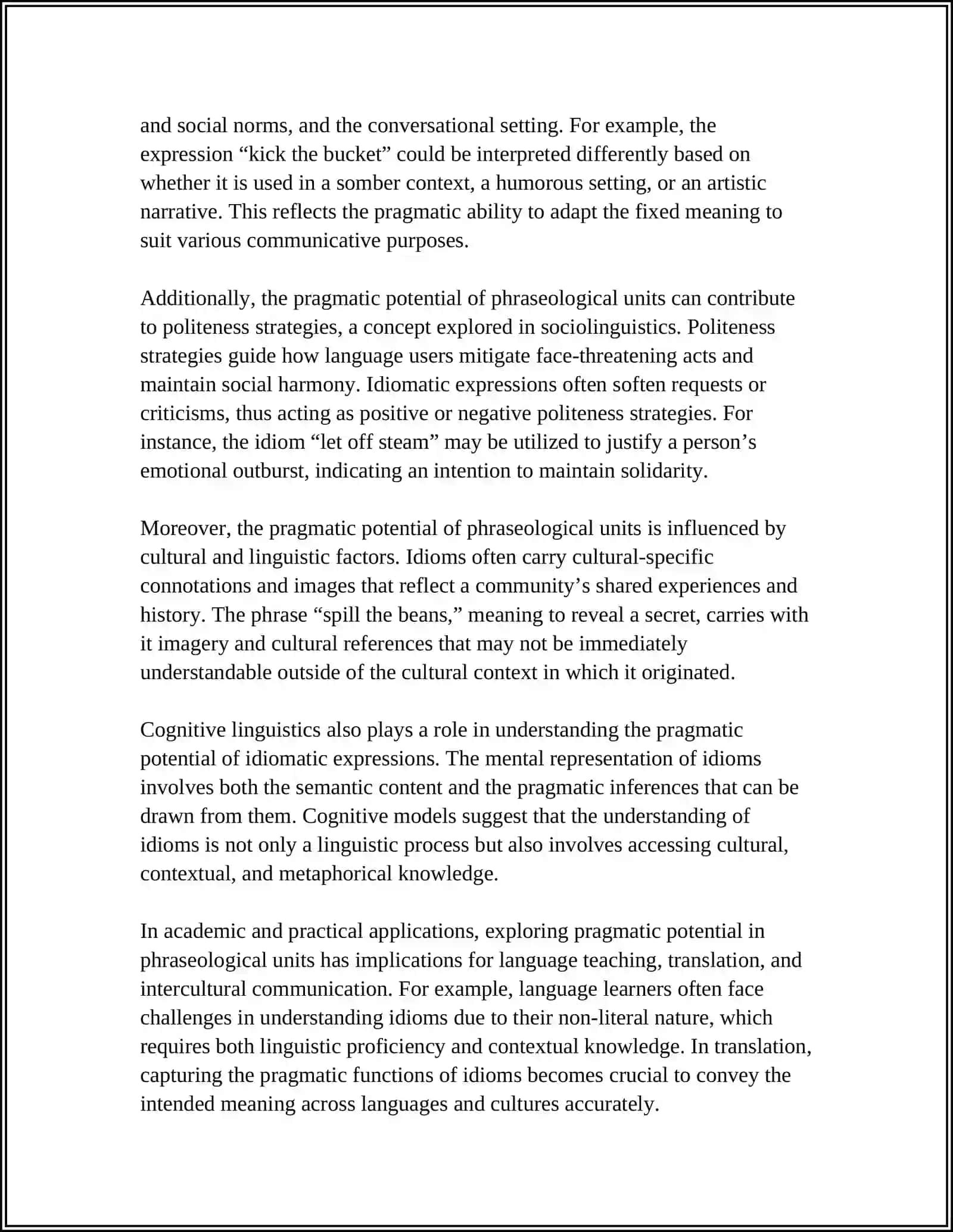 PRAGMATIC POTENTIAL OF ENGLISH PHRASEOLOGICAL UNITS 4