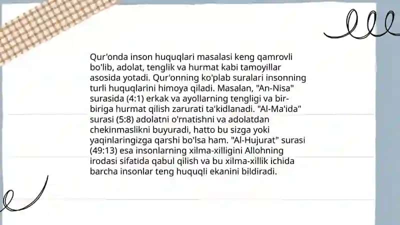 Islomda inson huquqlari tamoyillari 4