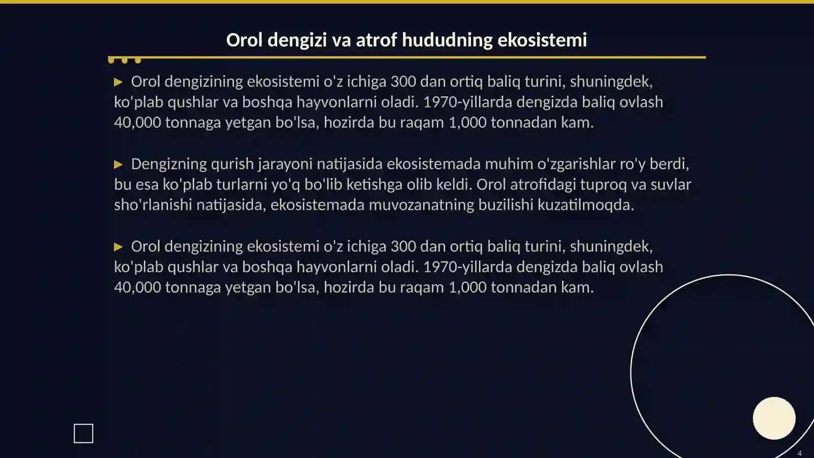 Orol dengizi va orol boʻyi hududning ekologik muamolari 4