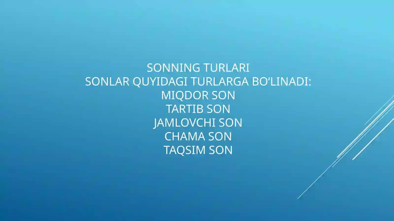 Son so‘z turkumi 4