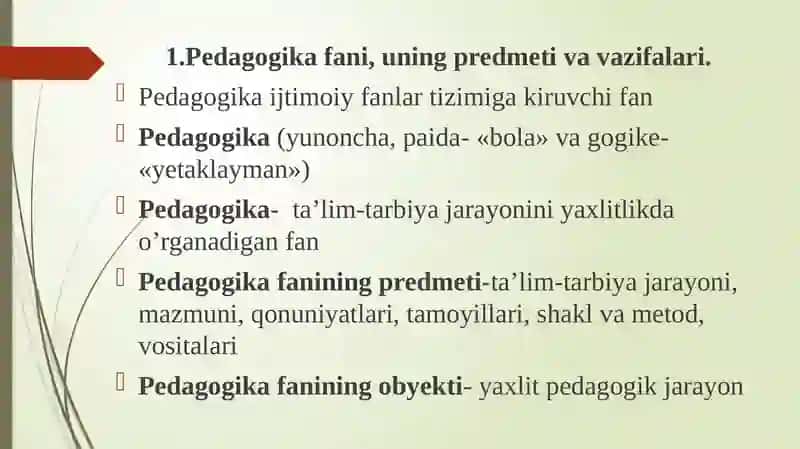 Pedagogika shaxs tarbiyasi va rivojlanishi 4