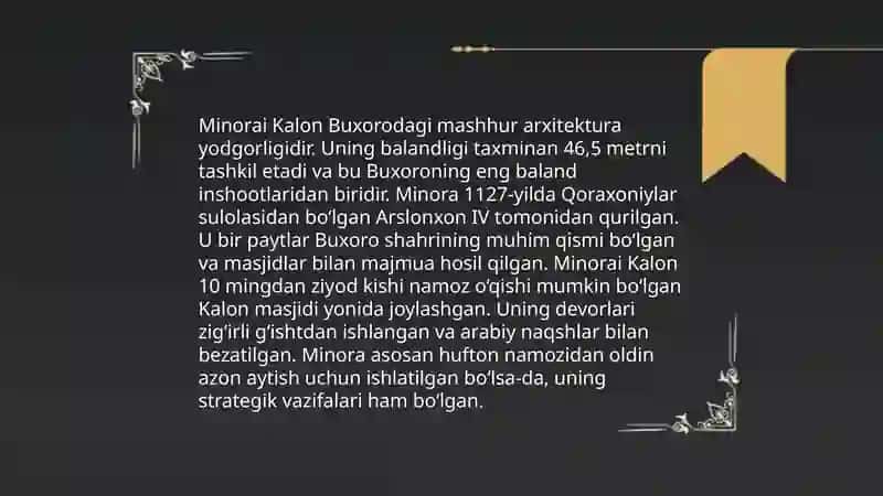 MINORAI KALON HAQIDA MALUMOT 4