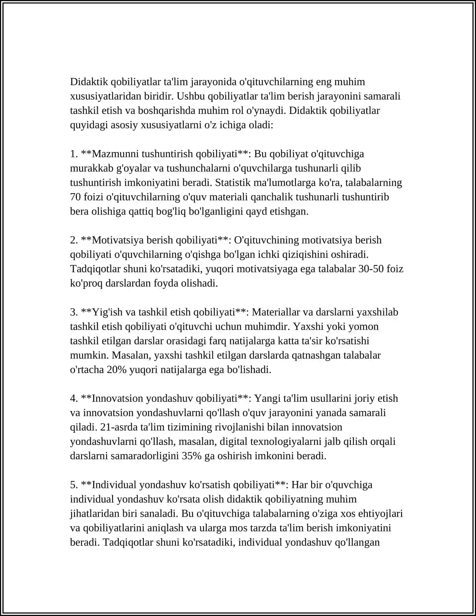 OʻQITUVCHINING PEDAGOGIK QOBILIYATI 4