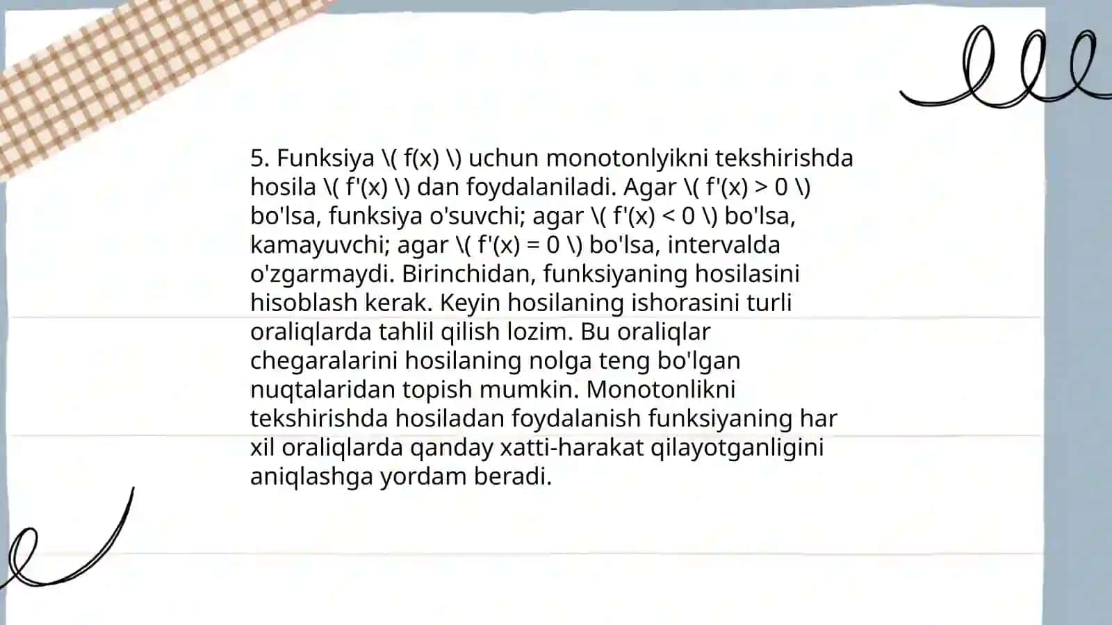 Aniqmas integral va uni topishning usullari 4