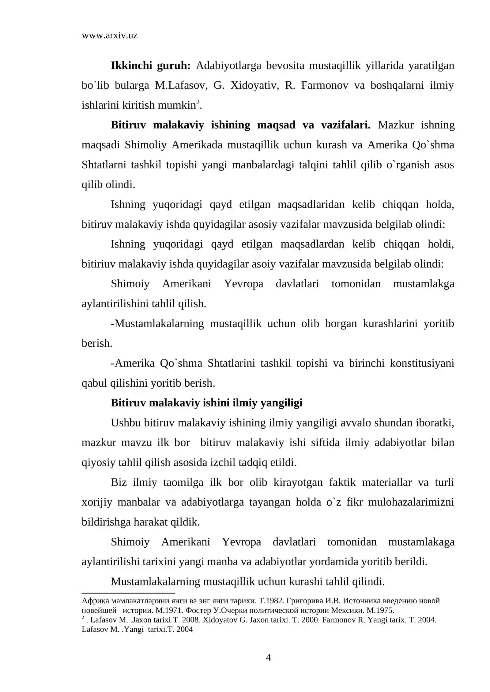 Shimoliy Amerikada mustaqillik uchun kurash va AQSHning tashkil topishi 4