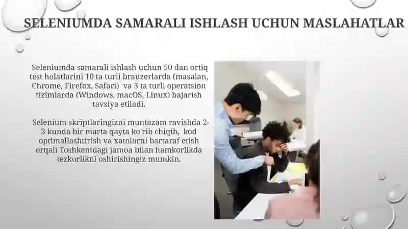 Selenium stress va distress haqida talimoti 4