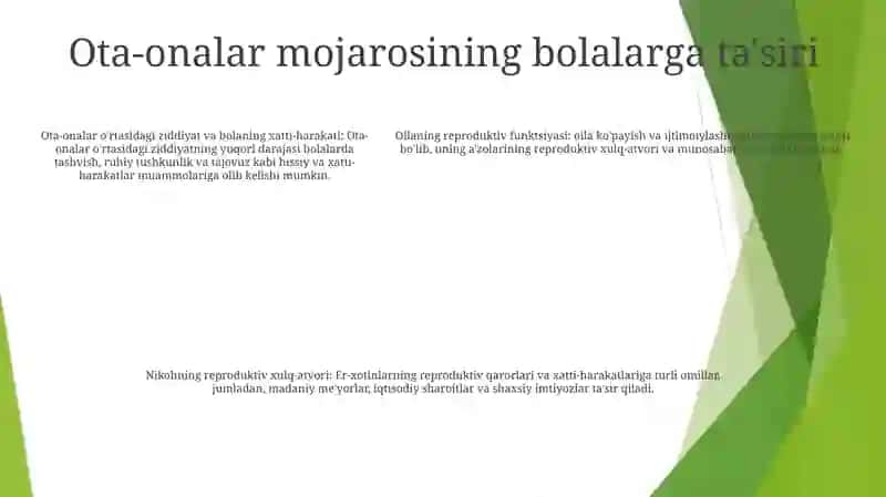 Ota - Ona Va Bola Munosabatlari Tizimi 4