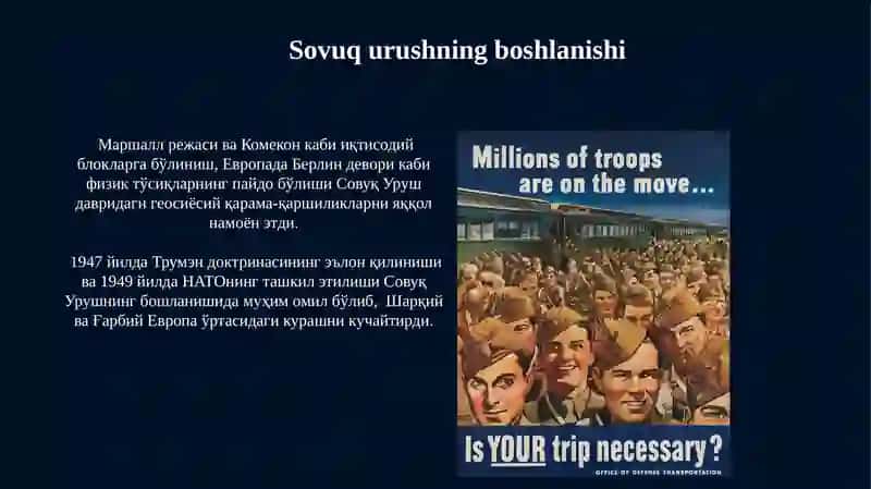 Ikkinchi jahon urushidan keyingi AQSh va SSSRning g'alabasi 4