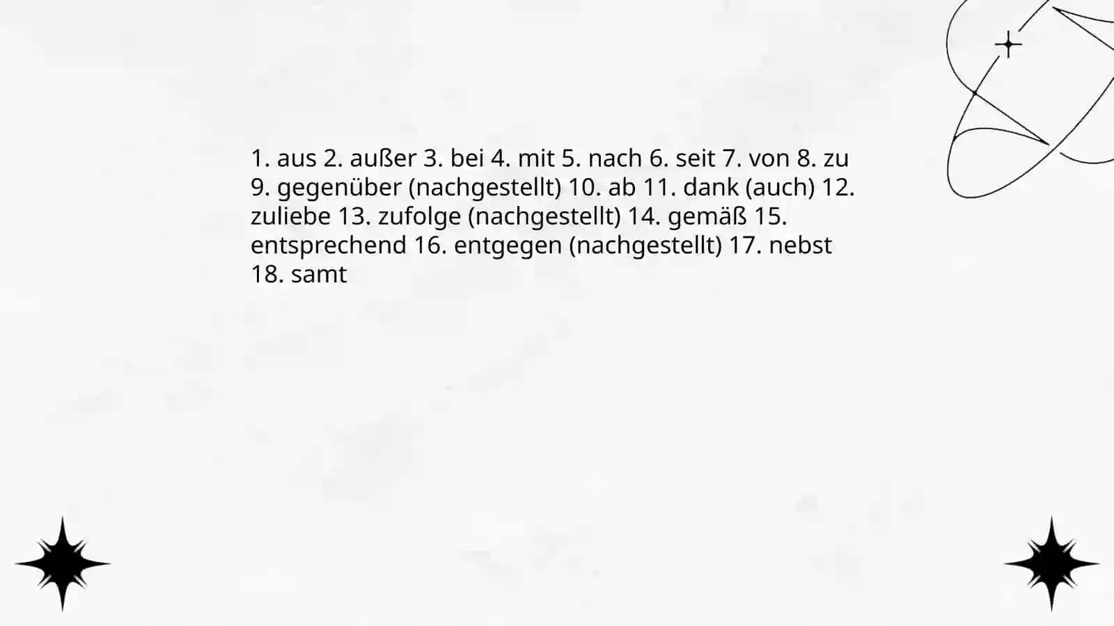 Präpositionen mot Dativ 4