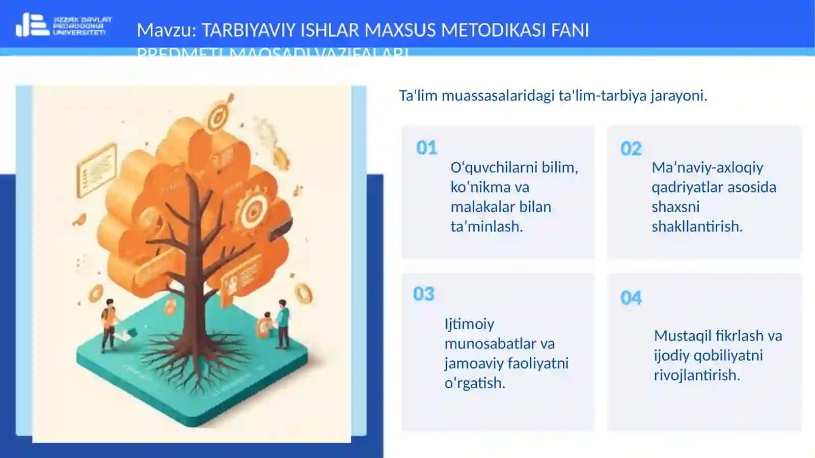 TARBIYAVIY ISHLAR MAXSUS METODIKASI FANI 4